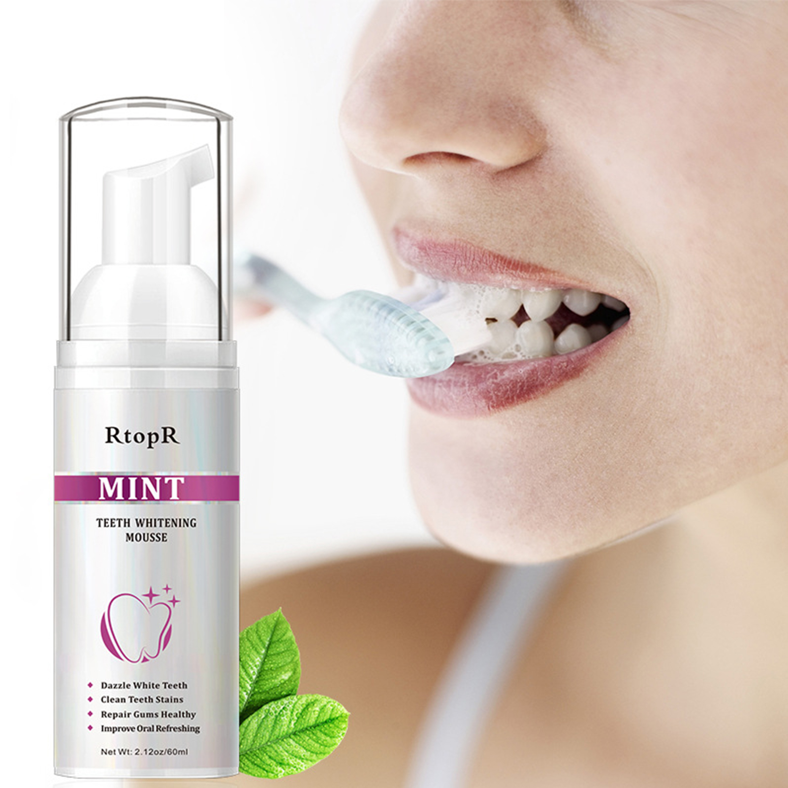 Teeth Whitening Mousse - Teeth Whitening Mousse Mint Foam Toothpaste