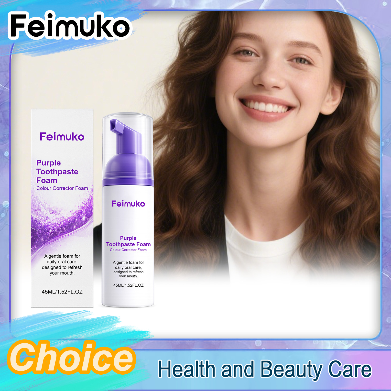 Teeth Whitening Mousse - Feimuko Mousse Toothpaste Cleansing Remove Yellow
