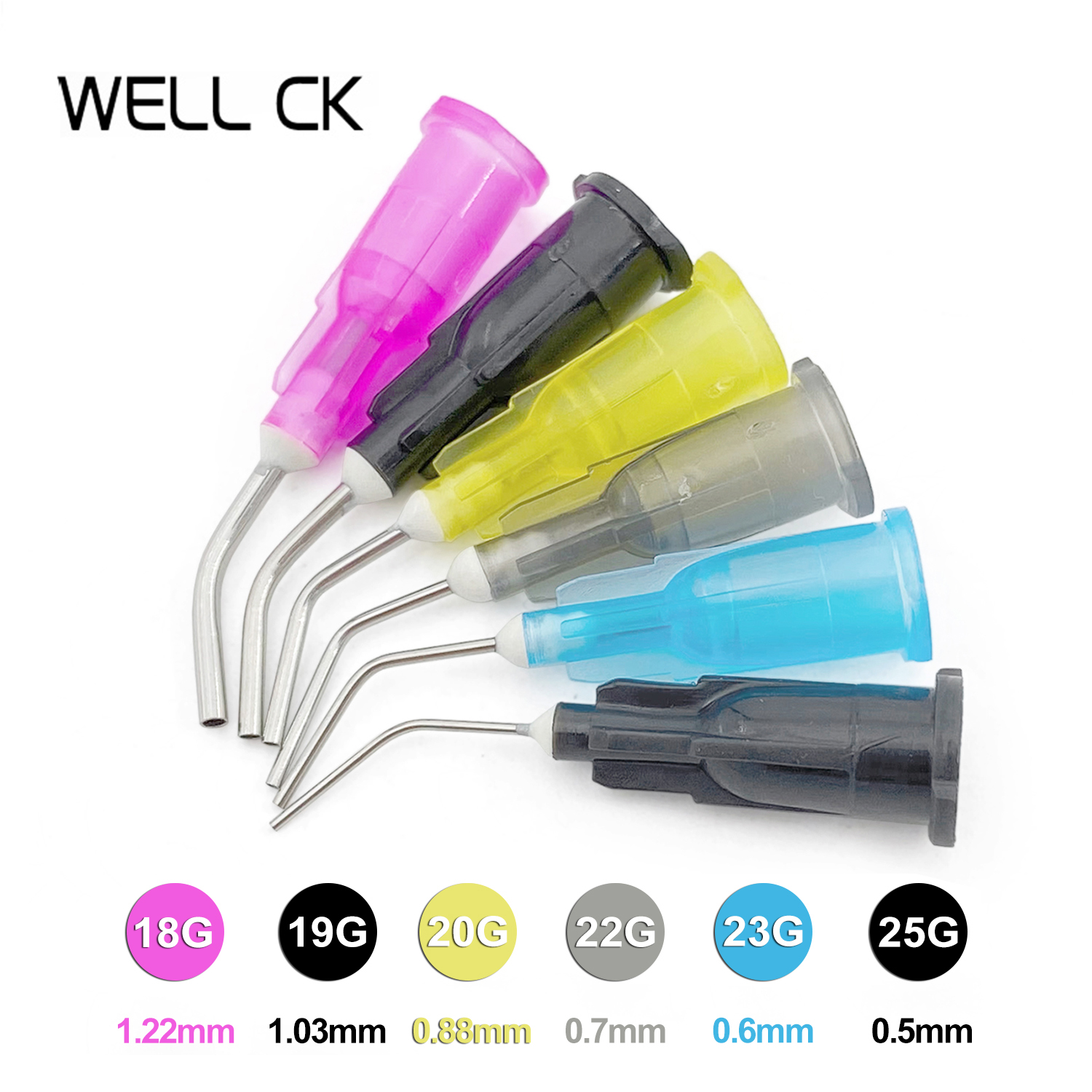 Teeth Whitening Brush - 100pcs/lot Equipment Irrigation Bent Needle Tips