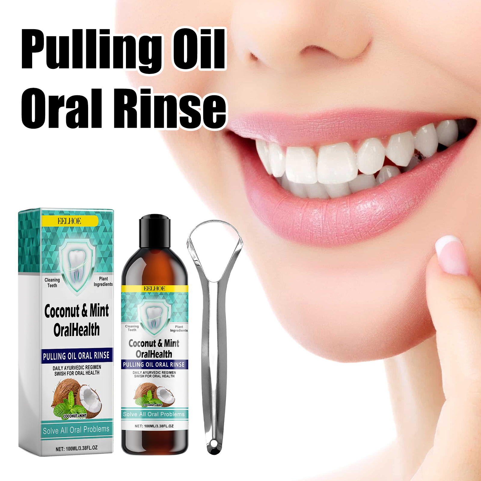 Coconut Oil Pull - Gingival Repair Drops Coconut Mint Pulling