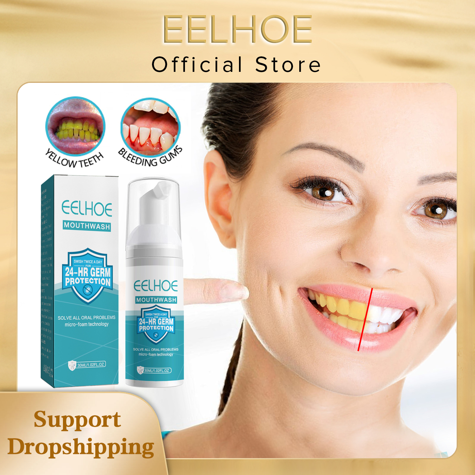 Teeth Whitening Mousse - EELHOE Tooth Whitening Cleaning Mousse Teeth