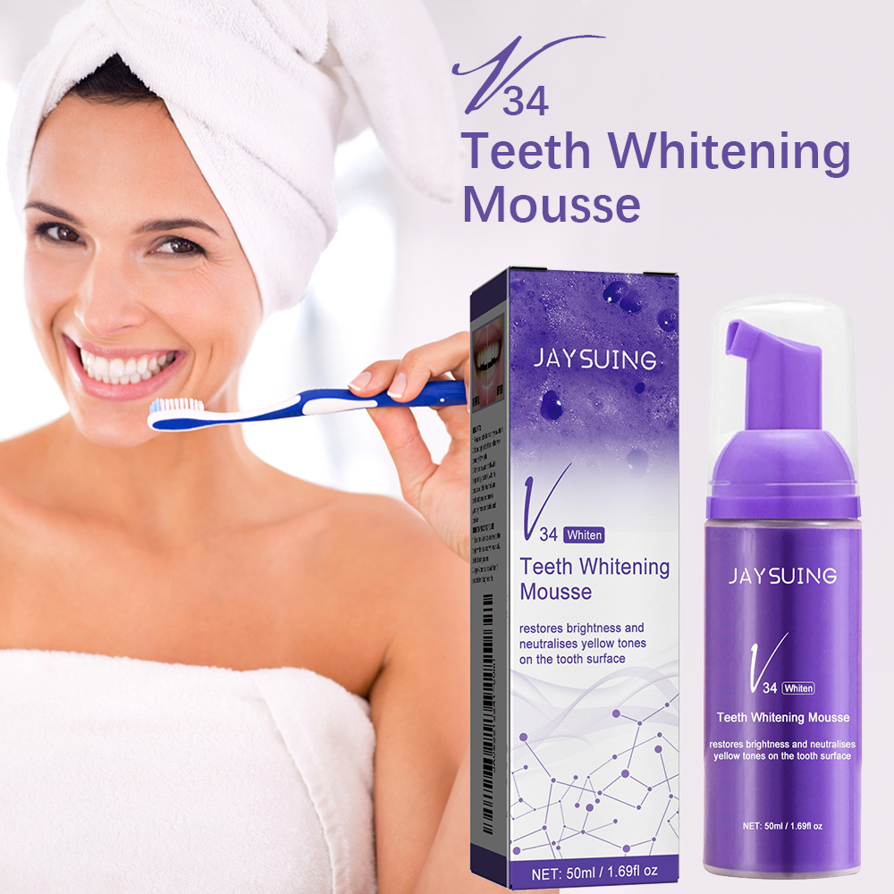Teeth Whitening Mousse - V34 Mousse Teeth Cleaning Toothpaste Effective