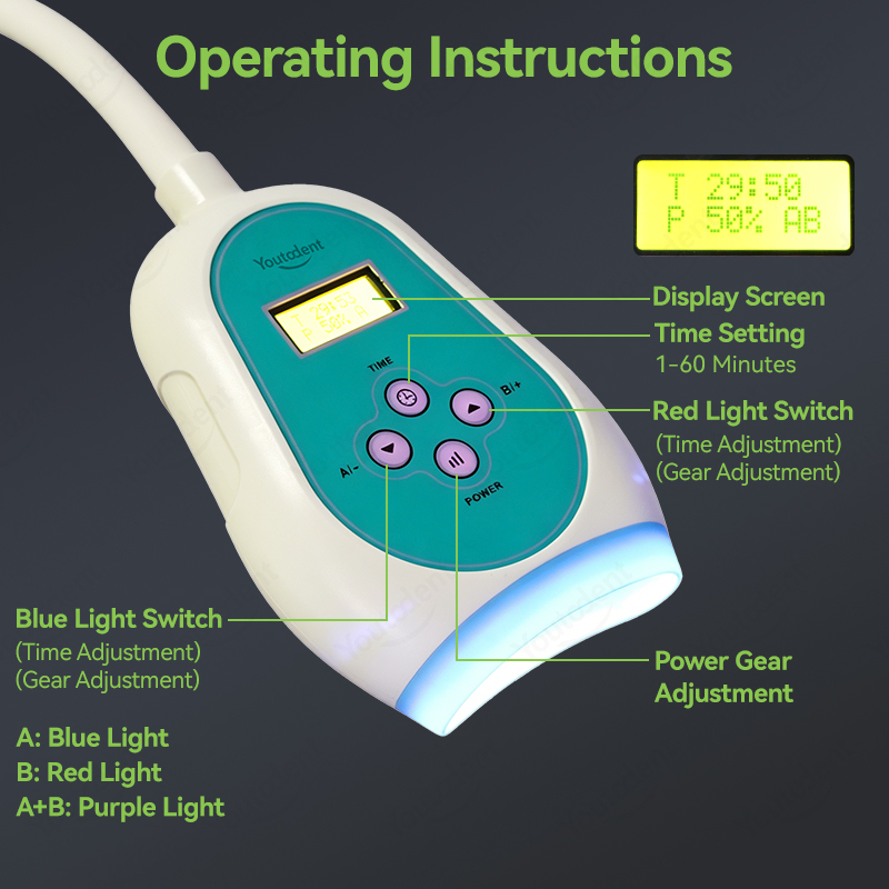 50W Dental Touch Screen 3 Colo – обзор и цена Teeth Whitening Free