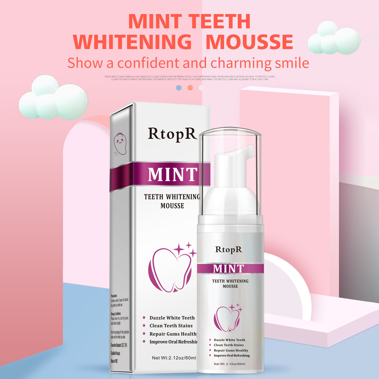 Teeth Whitening Mousse Mint Fo – обзор и цена Teeth Whitening Mousse