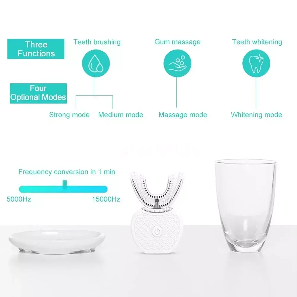 Ultrasonic Electric Toothbrush – обзор и цена Teeth Whitening Blue Light
