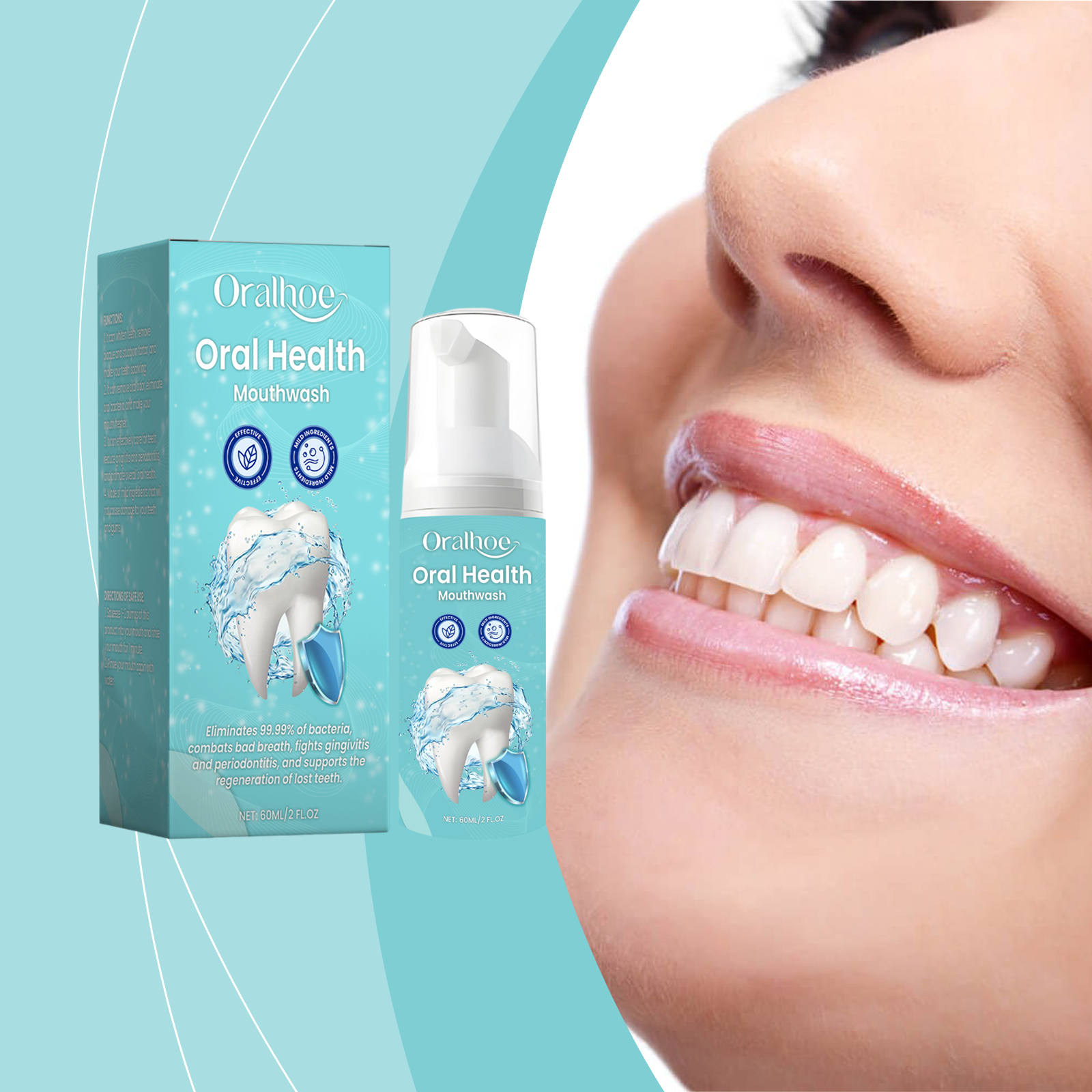 Oralhoe 60ml Teeth Cleaning Mo – обзор и цена Teeth Whitening Mousse