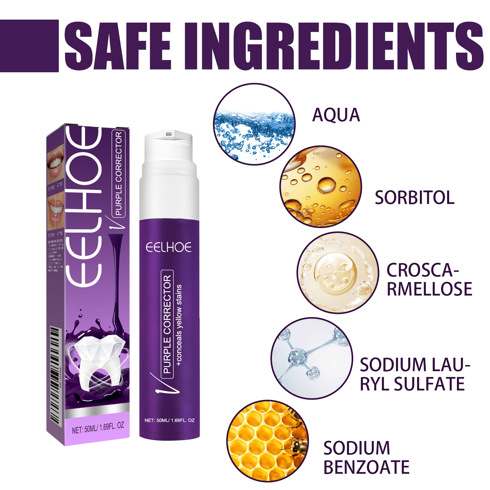V34 Purple ToothpasteTeeth Whi – обзор и цена Teeth Whitening Mousse