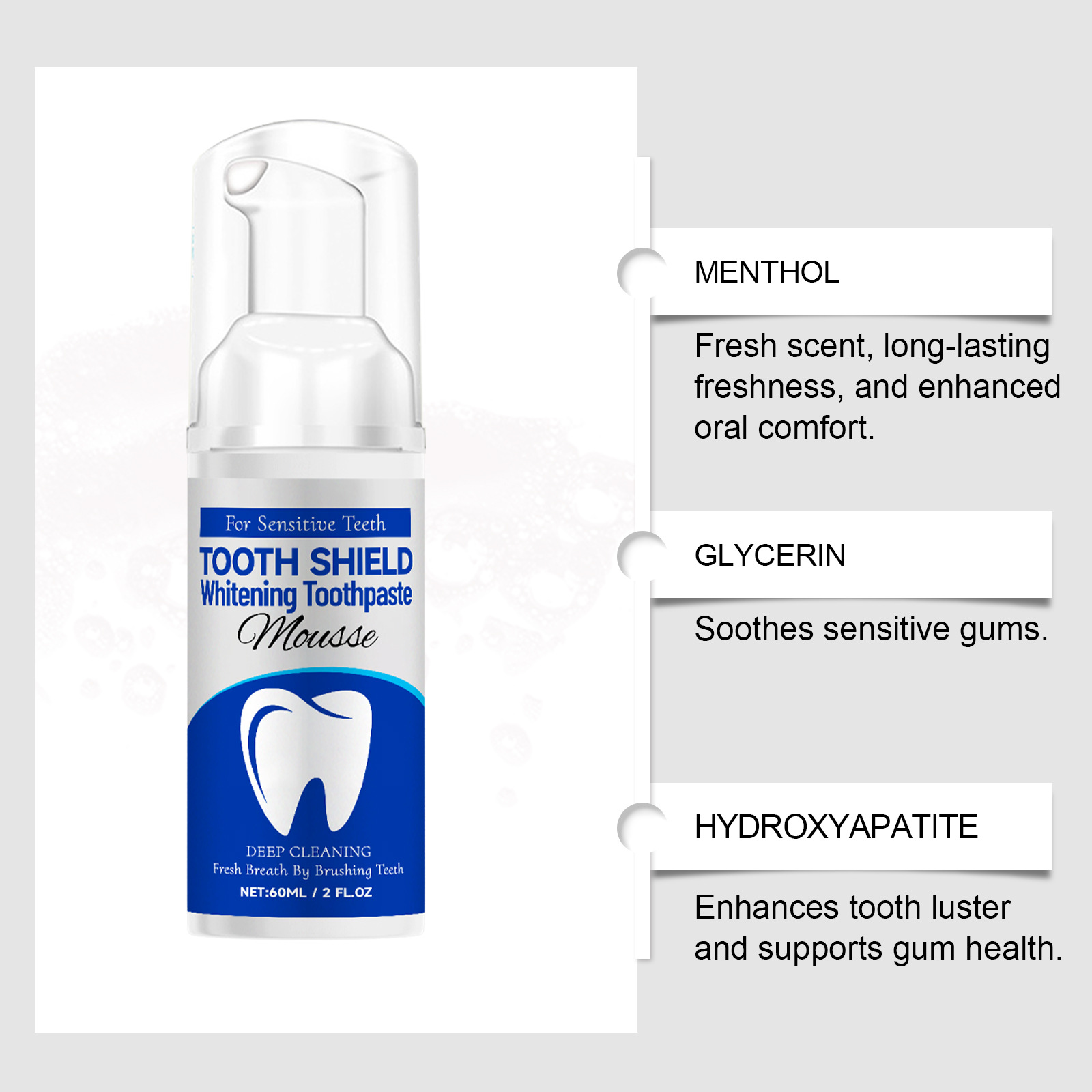 Hydroxyapatite Bright Whitenin – обзор и цена Teeth Whitening Mousse