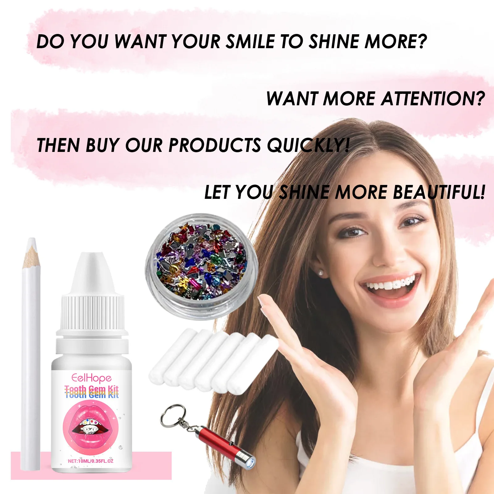 Tooth Jewelry Kit DIY Clear Pr – обзор и цена Teeth Whitening Free