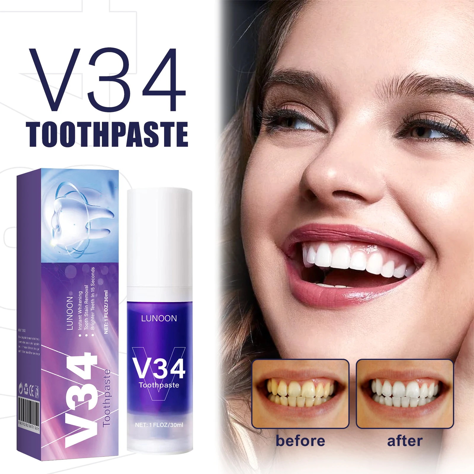 50ml  Mousse Toothpaste Teeth  – обзор и цена Teeth Whitening Mousse