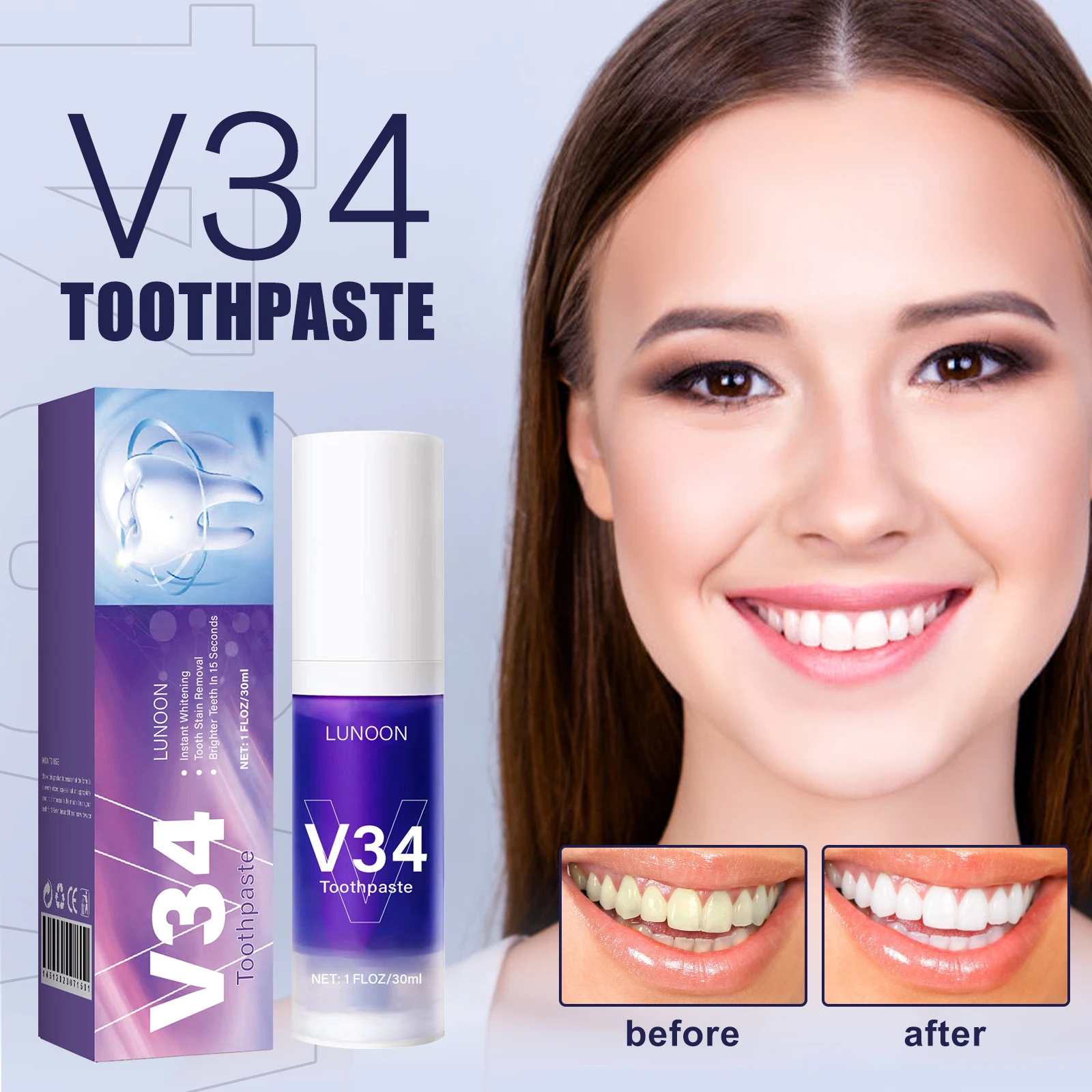 50ml  Mousse Toothpaste Teeth  – обзор и цена Teeth Whitening Mousse