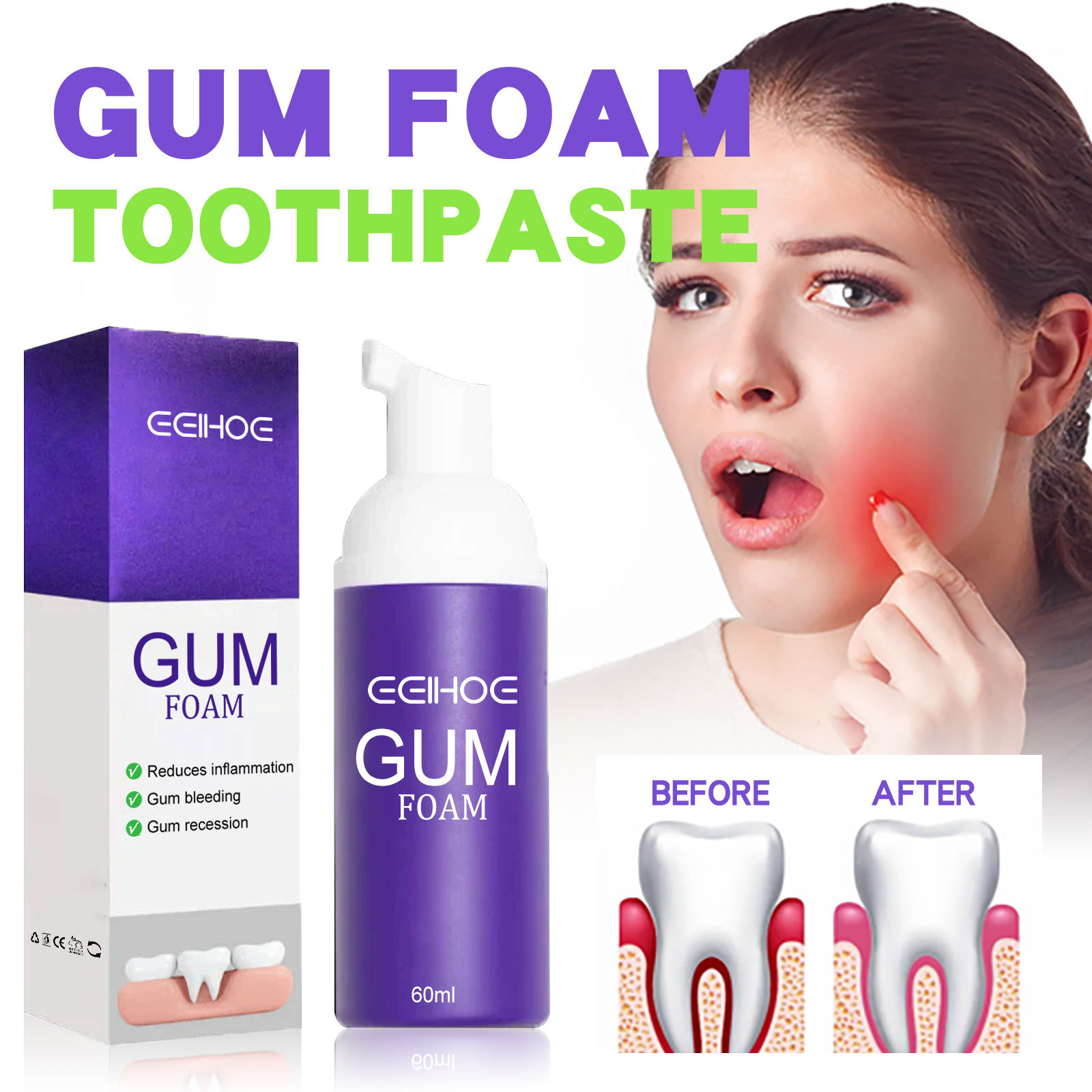 60ml Teeth Whitening Mousse V3 – обзор и цена Teeth Whitening Mousse