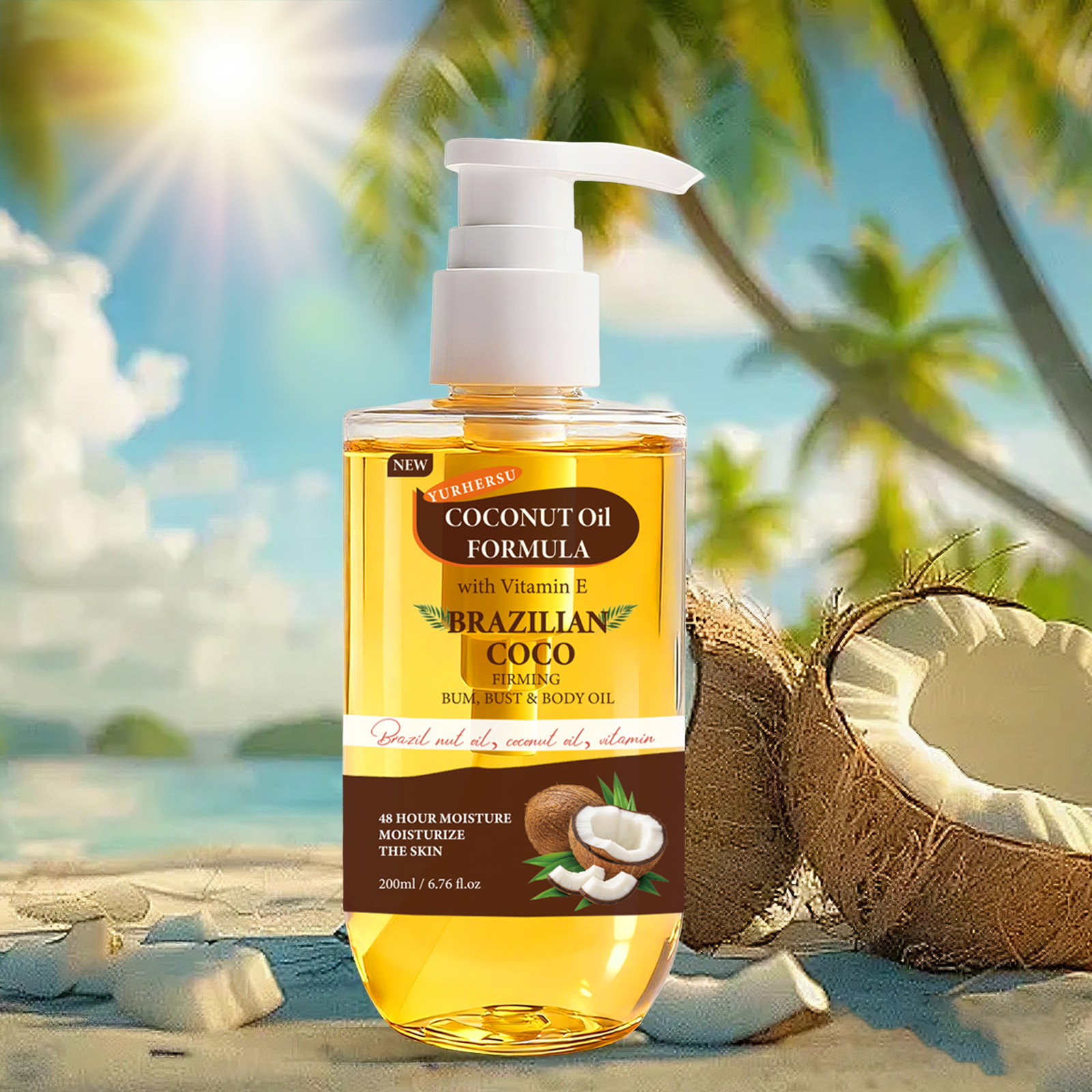 200ML Coconut Body Oil Firming – обзор и цена Coconut Oil Pull