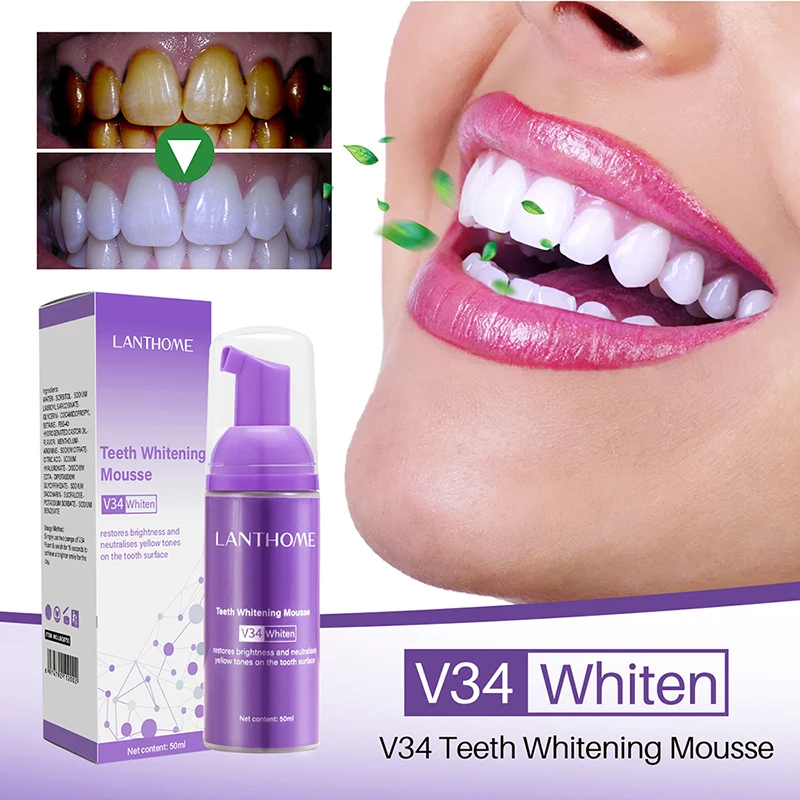 Mousse V34 Toothpaste Teeth Cl – обзор и цена Teeth Whitening Mousse